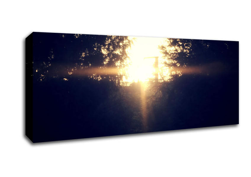 Picture of Sun Blaze Panoramic Canvas Wall Art