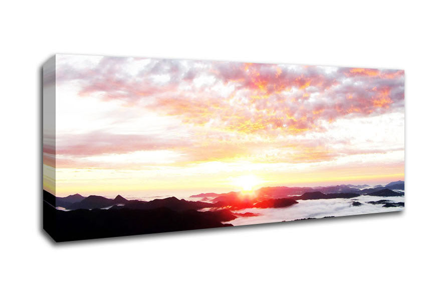 Picture of Sky Sunrise Ocean Panoramic Canvas Wall Art