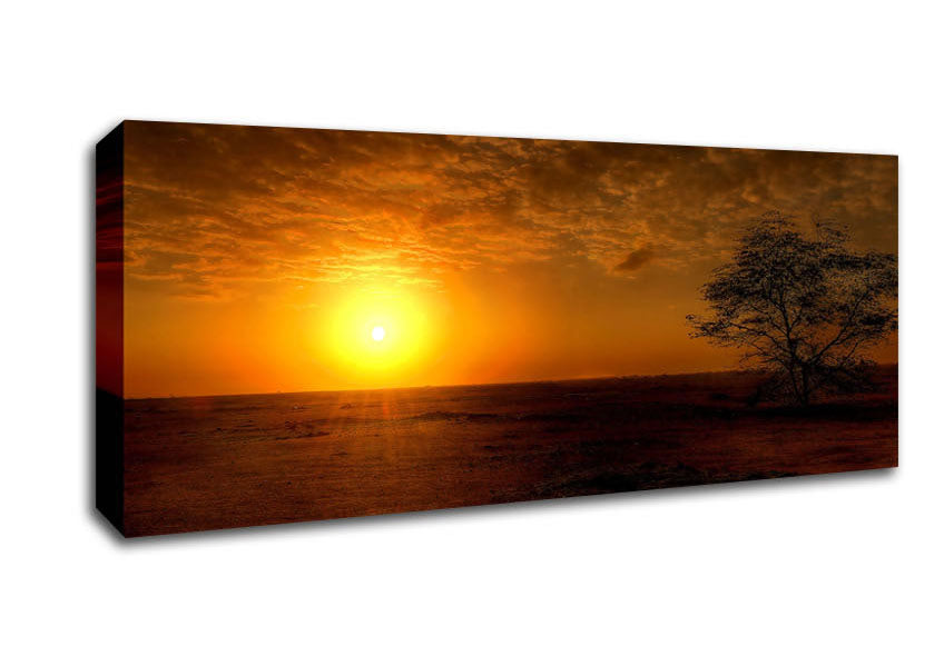 Picture of Sunset Ocean Beauty Panoramic Canvas Wall Art