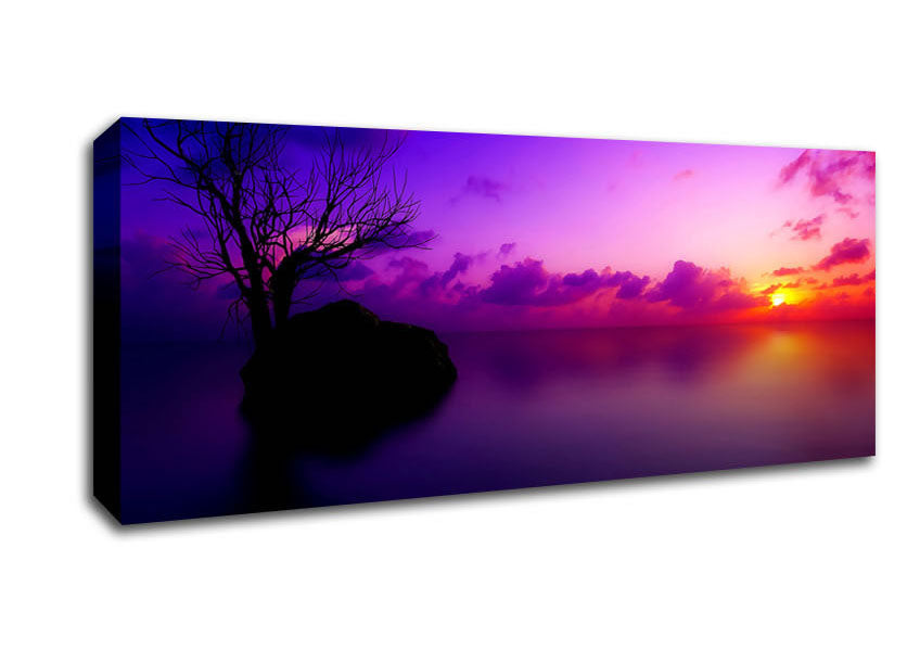 Picture of Sun Set Maldives Panoramic Canvas Wall Art