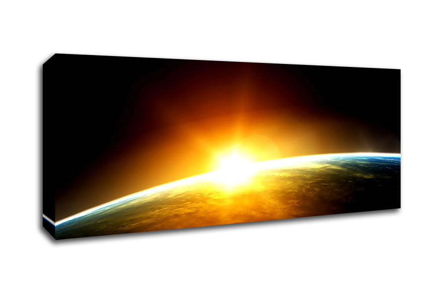 Picture of Sunrise Over The Earth Panoramic Canvas Wall Art