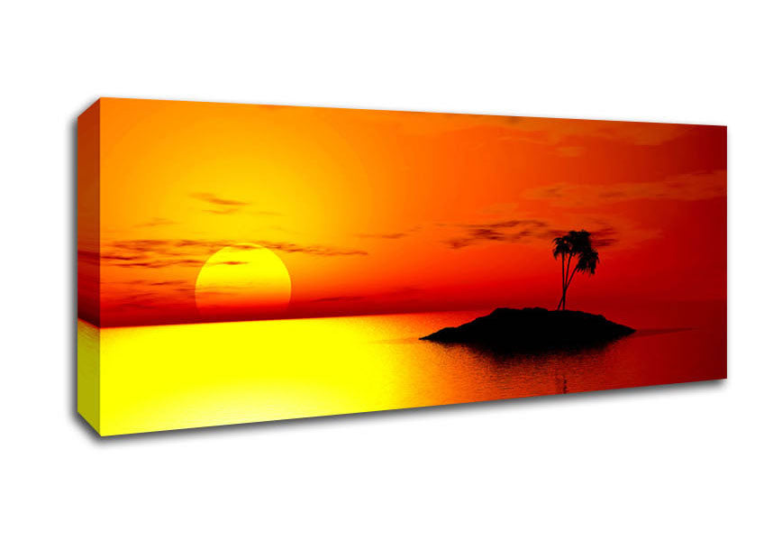 Picture of Stunning Golden Sunset Panoramic Canvas Wall Art