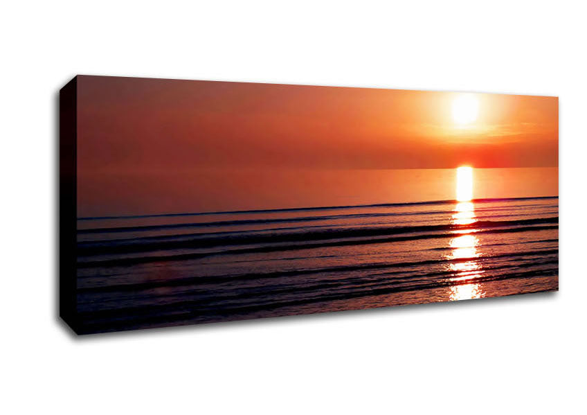 Picture of Peach Sun Reflection Panoramic Canvas Wall Art