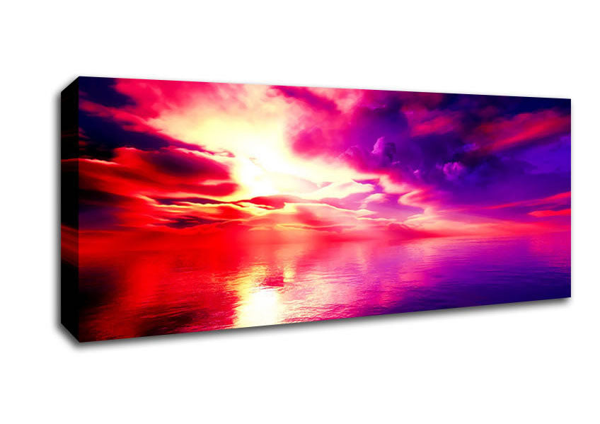 Picture of Magical Ocean Cloud Formation Panoramic Canvas Wall Art