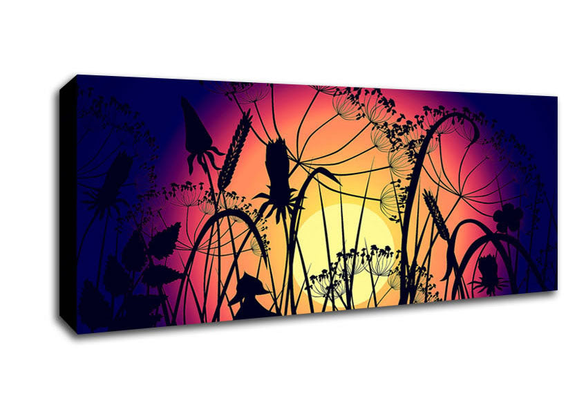 Picture of Flower Sun Glow Panoramic Canvas Wall Art