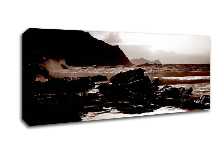 Picture of Chocolate Path To The Ocean Panoramic Canvas Wall Art