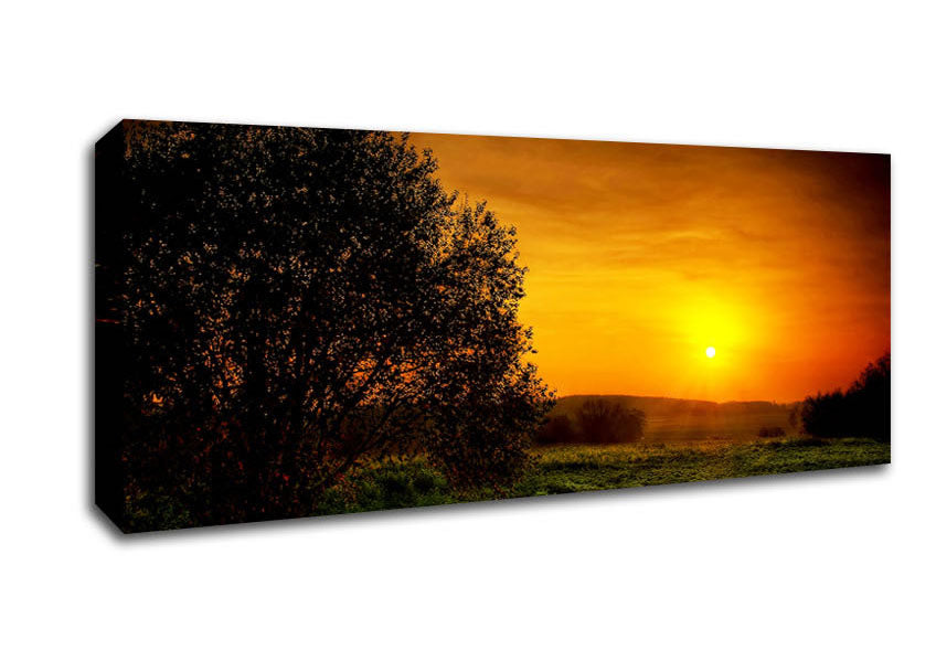 Picture of Yorkshire Dales Glow Panoramic Canvas Wall Art