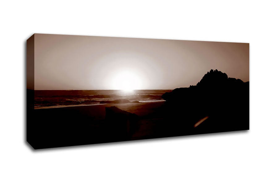 Picture of Chocolate Sunrays Panoramic Canvas Wall Art