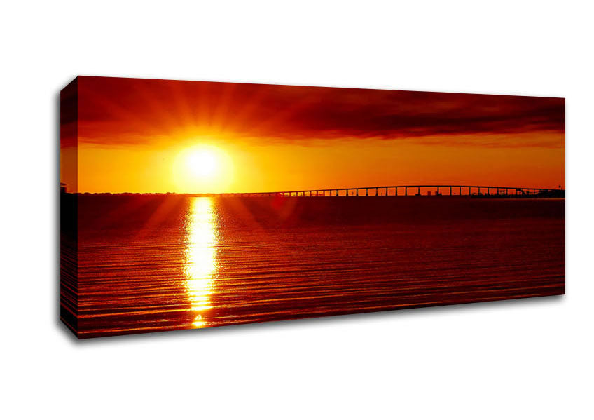 Picture of Amazing Sun Rays Panoramic Canvas Wall Art