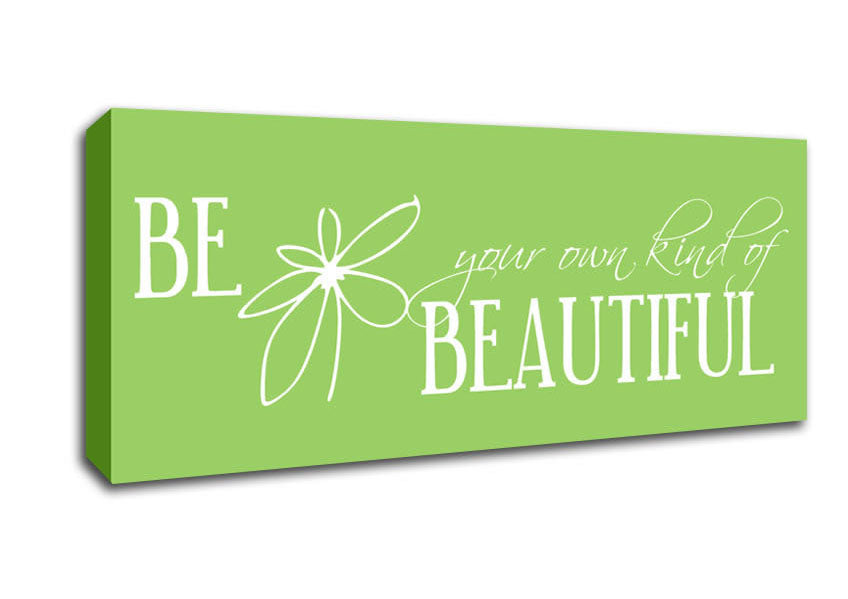 Picture of Be Your Own Kind Lime Green Panoramic Canvas Wall Art