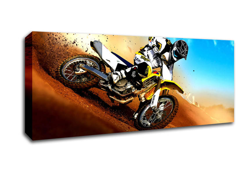 Picture of Suzuki Motocross Panoramic Canvas Wall Art