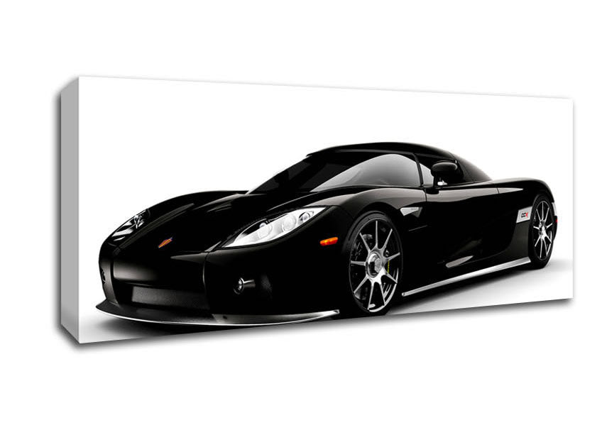 Picture of Keonigsegg Super Car Black Panoramic Canvas Wall Art