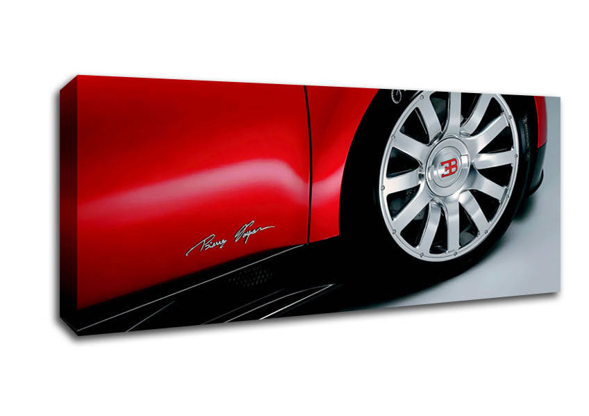 Picture of Bugatti Wheel Panoramic Canvas Wall Art