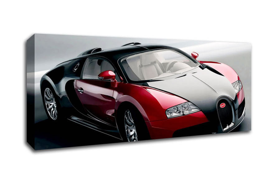 Picture of Bugatti Veyron Ready For The Drive Panoramic Canvas Wall Art