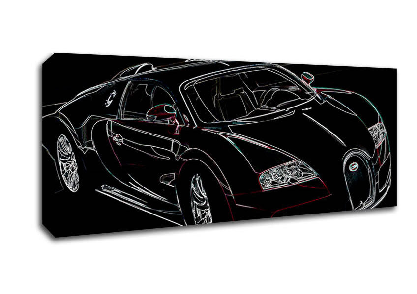 Picture of Bugatti Veyron Front Panoramic Canvas Wall Art