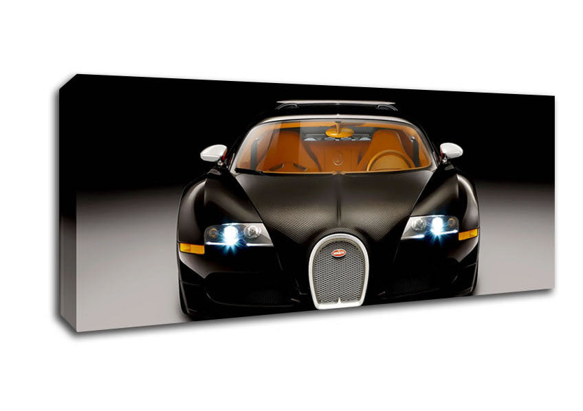 Picture of Bugatti Veyron Black Panoramic Canvas Wall Art