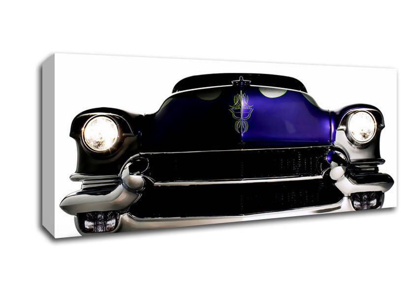 Picture of American Muscle Car Purple Panoramic Canvas Wall Art