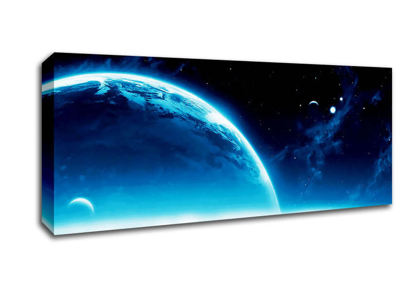 Picture of Blue Planet Horizon Panoramic Canvas Wall Art