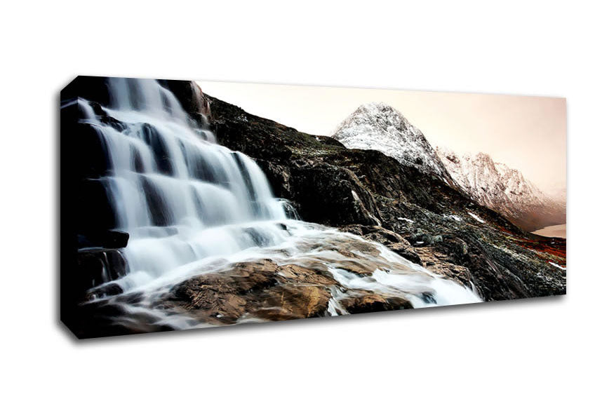 Picture of The Waterfall Mountain Panoramic Canvas Wall Art