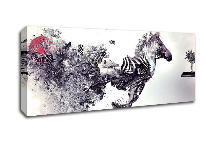 Picture of Abstract Zebra Panoramic Canvas Wall Art