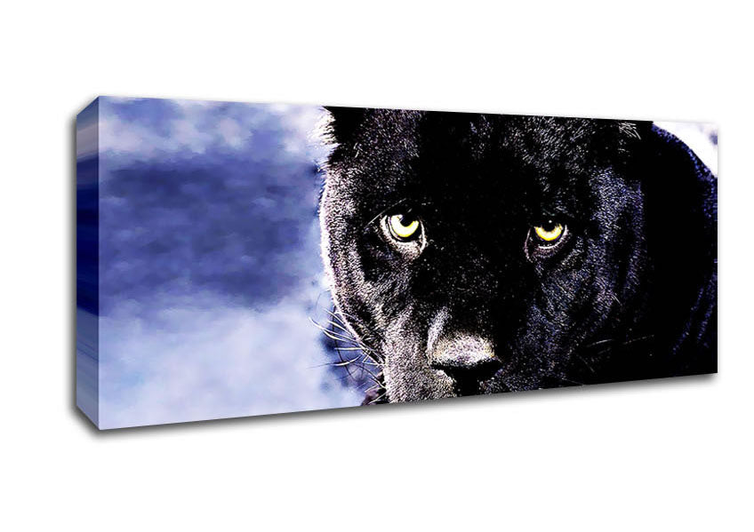 Picture of Black Panther Panoramic Canvas Wall Art