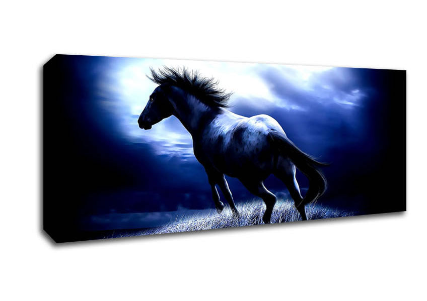 Picture of Dark Horse Panoramic Canvas Wall Art