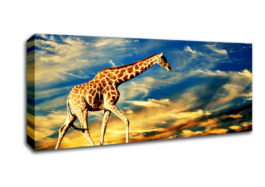 Picture of Giraffe Skies Panoramic Canvas Wall Art