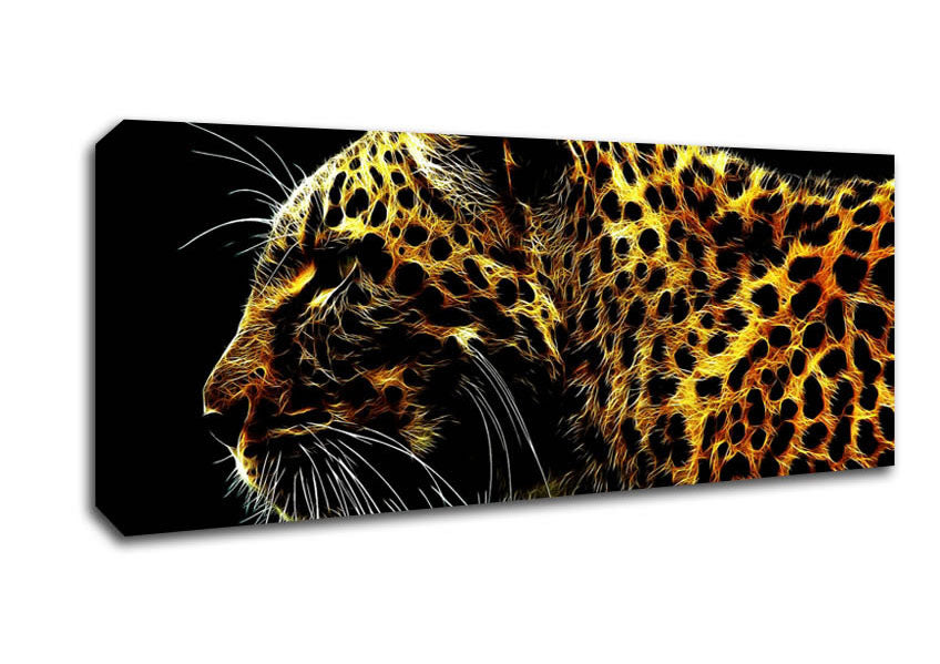 Picture of Golden Cheetah Panoramic Canvas Wall Art