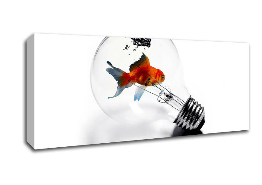 Picture of Goldfish Light Bulb Panoramic Canvas Wall Art