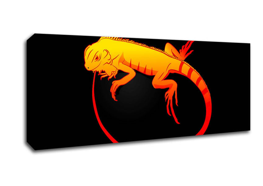 Picture of Iguana 2 Panoramic Canvas Wall Art