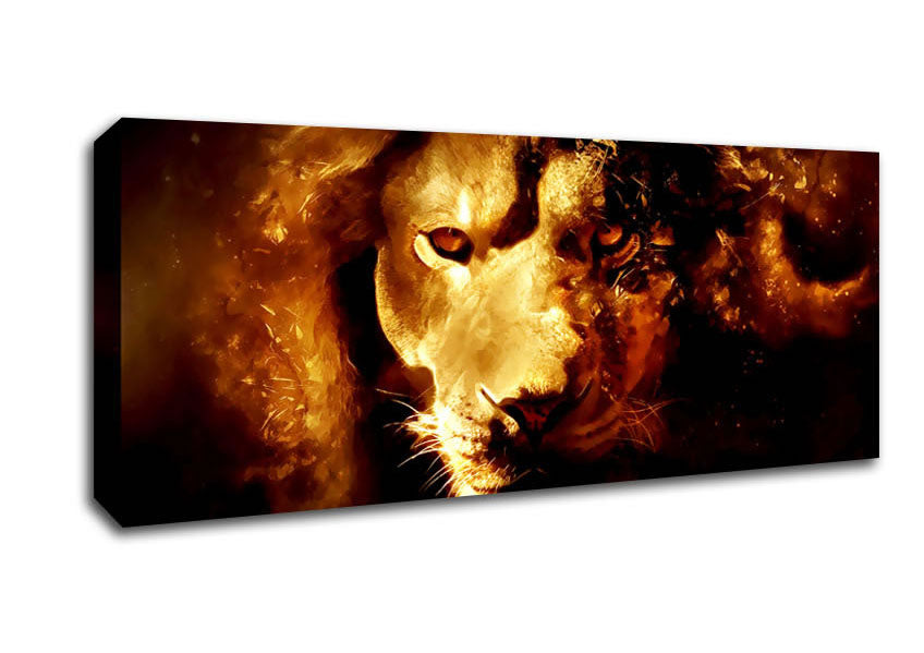 Picture of Leo The Lion Panoramic Canvas Wall Art