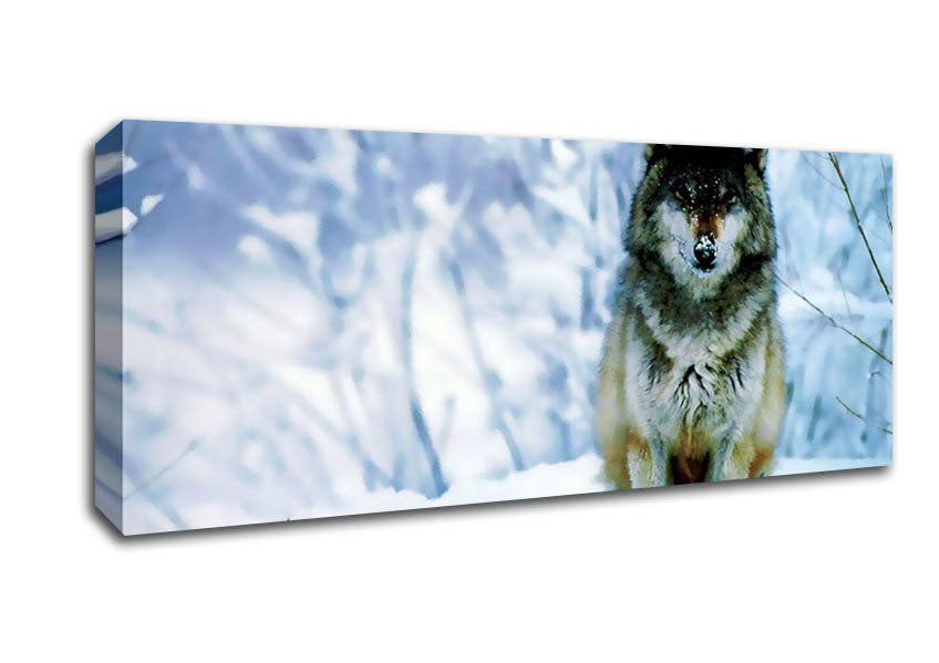 Picture of Lonsome Wolf Panoramic Canvas Wall Art