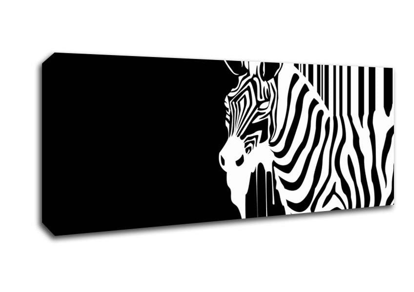 Picture of Melting Zebra Panoramic Canvas Wall Art