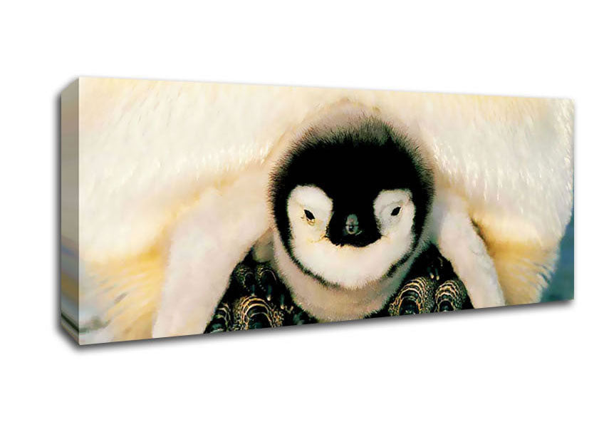 Picture of Penguin Love Panoramic Canvas Wall Art