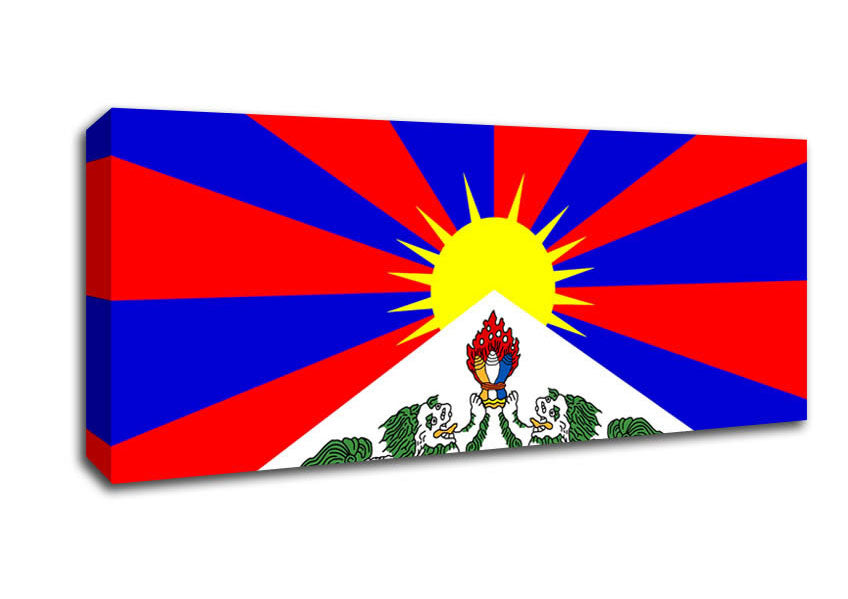 Picture of Tibetan Flag Panoramic Canvas Wall Art