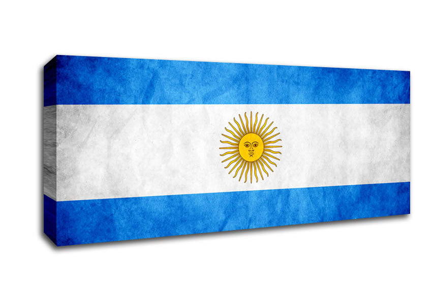 Picture of Argentina Flag Panoramic Canvas Wall Art