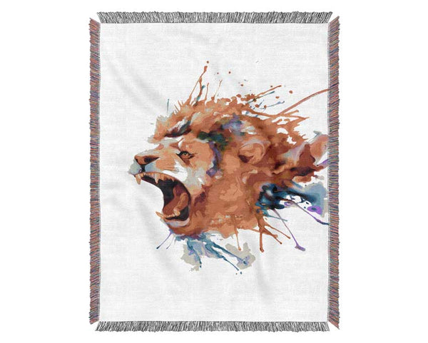 Roaring Lion Woven Blanket