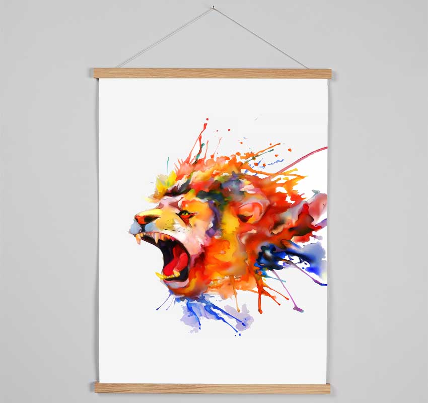 Roaring Lion Hanging Poster - Wallart-Direct UK