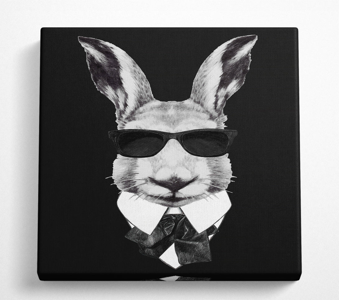 A Square Canvas Print Showing Mafia Rabbit Square Wall Art