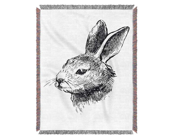 Bunny Portrait Woven Blanket