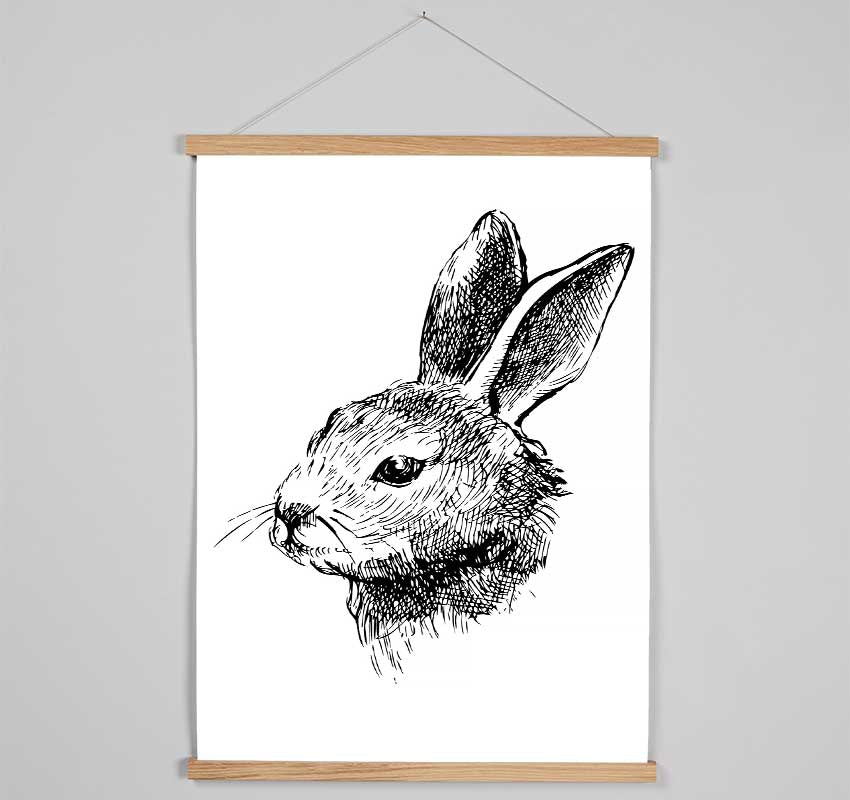 Bunny Portrait Hanging Poster - Wallart-Direct UK