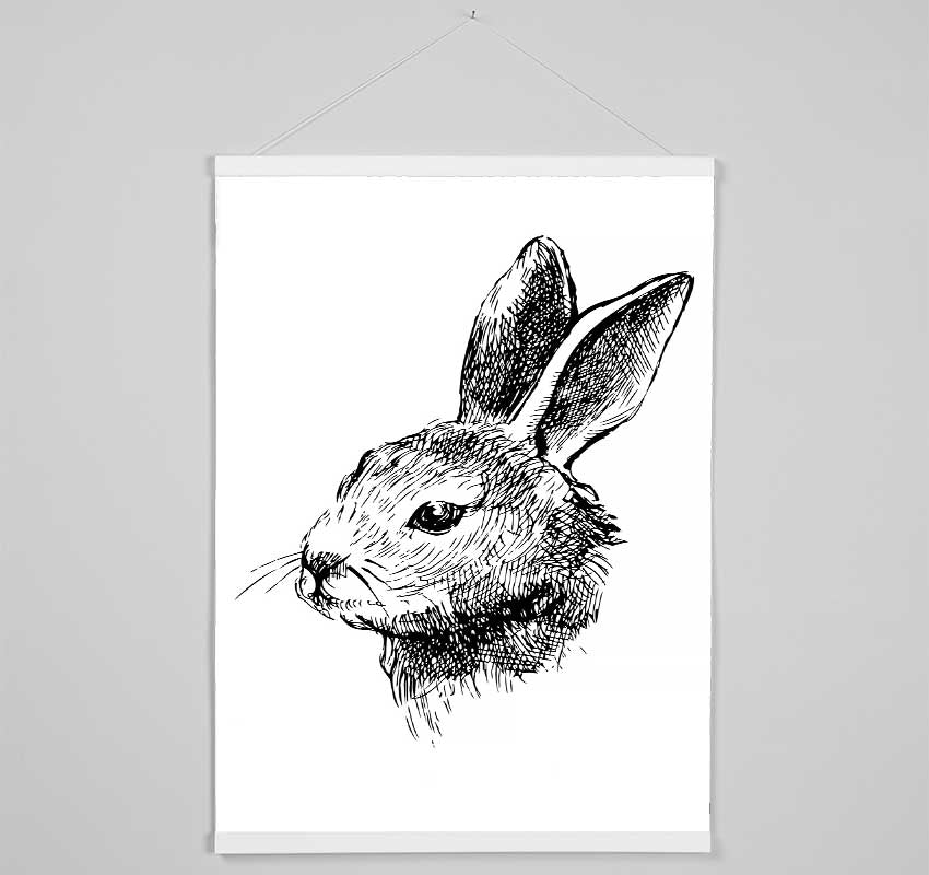 Bunny Portrait Hanging Poster - Wallart-Direct UK