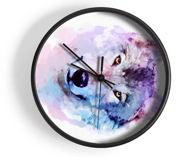 Stunning Wolf Clock - Wallart-Direct UK