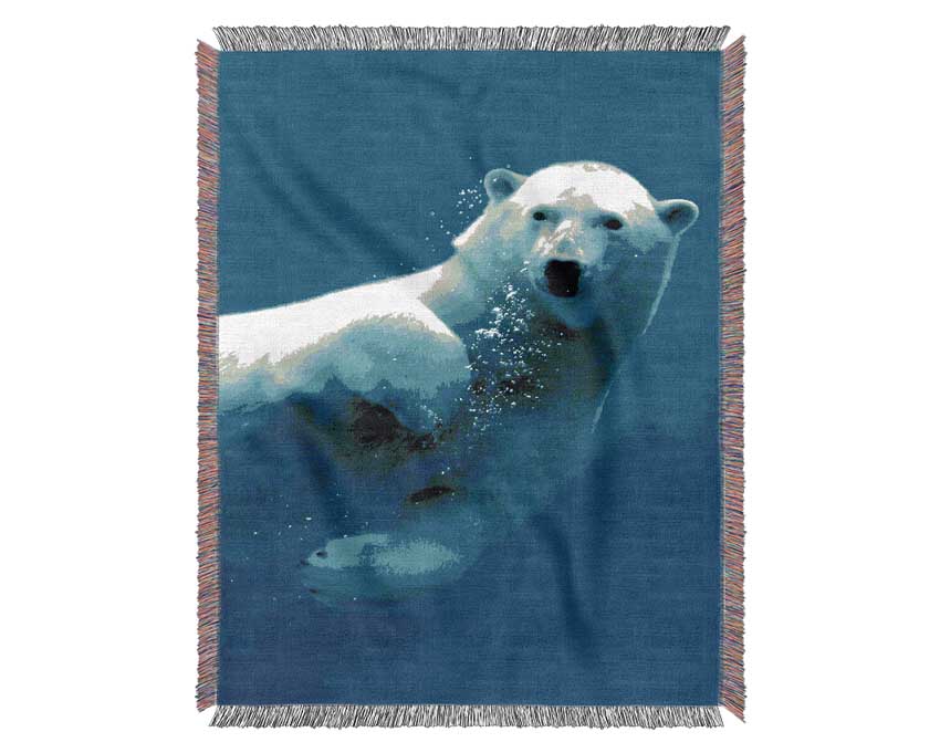 Polar Bear Bubbles Woven Blanket