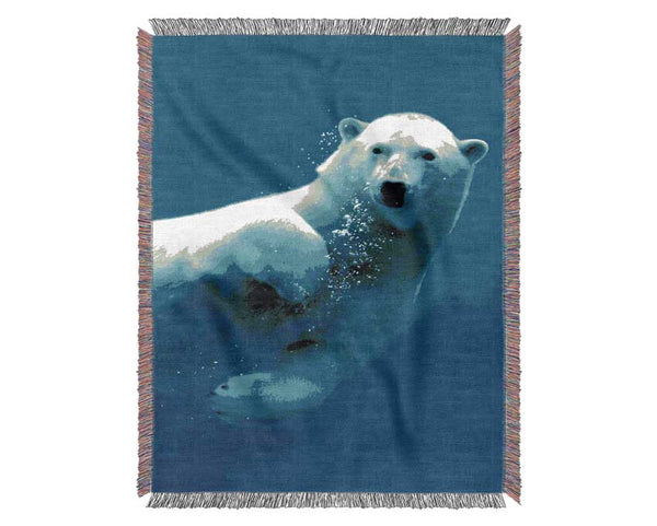 Polar Bear Bubbles Woven Blanket