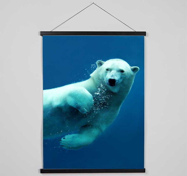 Polar Bear Bubbles Hanging Poster - Wallart-Direct UK