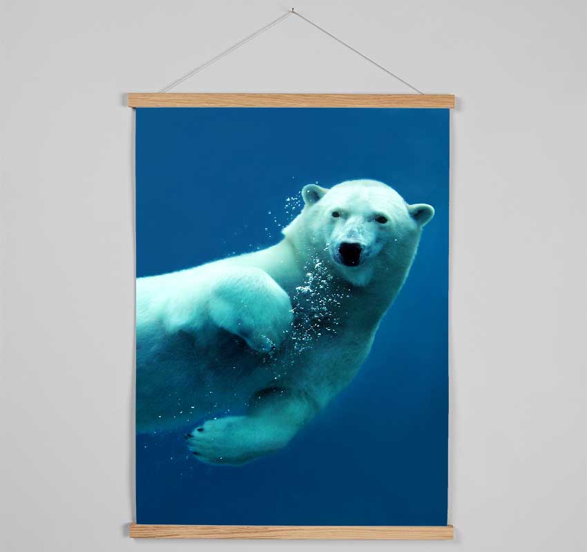 Polar Bear Bubbles Hanging Poster - Wallart-Direct UK