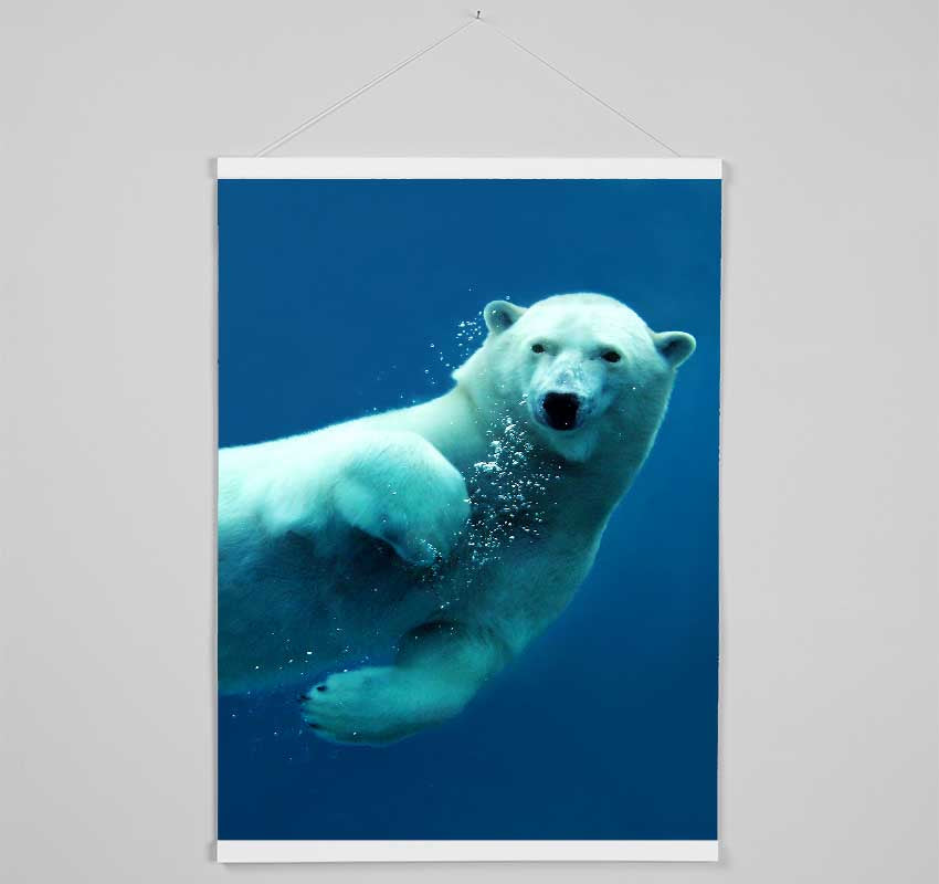 Polar Bear Bubbles Hanging Poster - Wallart-Direct UK