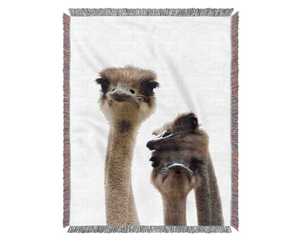 Ostrich Love Woven Blanket