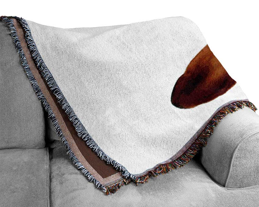 Basset Hound Music Woven Blanket